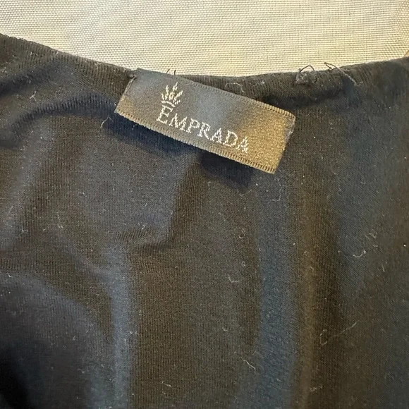Emprada Stretchy Black V-Neck Dress - SIZE SMALL - Picture 7 of 8